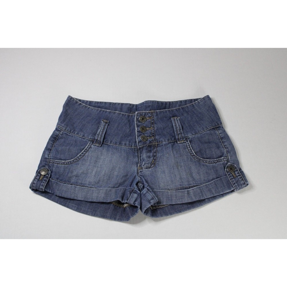 Forever 21 Cut Offs Shorts 26" Waist High Rise Distressed Cuffed Denim